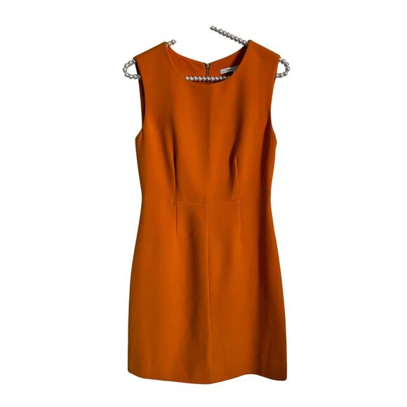 Diane von Furstenberg Carrie shift dress in Saffron Orange size 0 stretch knit - Picture 1 of 6